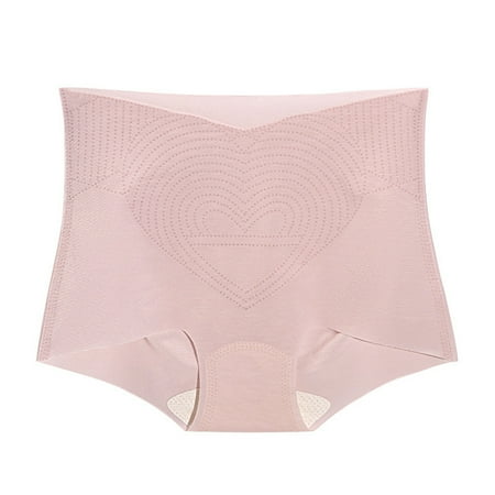 QIJUNTUO Women s High-Waisted Ice Silk Briefs Multipack  Breathable Seamless Panties with Tummy Control & Antimicrobial Comfort