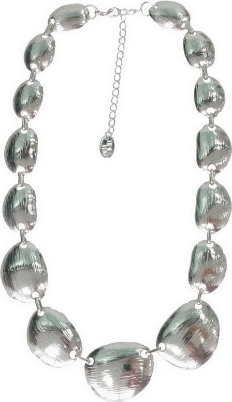 Time And Tru Eb Silver Brushed 18' Necklace