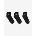 thumbnail image 2 of Nike Everyday Plus Cushioned Training Ankle Socks (3 Pairs) Black Sz Small (4-6 Wmn's / 3Y-5Y Youth), 2 of 4