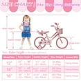 thumbnail image 4 of XJD 12 inch Kids Girls Bike for 3-12 Years Old Toddlers, Princess Children Bicycle with Training Wheels, Streamers, Basket, Doll Seat, Pink, 4 of 16
