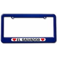 thumbnail image 1 of El Salvador Love with Hearts License Plate Tag Frame, Multiple Colors, 1 of 1