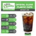 thumbnail image 4 of [50 Count] 9 oz Clear Plastic Disposable Pet Cups | Crystal Clear PET Cup | Cold Smoothie | Iced Coffee Go Cups | Ideal for Coffee, Parfait, Juice, Soda, Cocktail, Party Cups (9OZ, 50 Count), 4 of 7