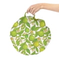 thumbnail image 2 of Forest Round Floor Cushion with Handle, Fruit Tree Branches and Bergamot Flowers Flourishing Citrus Motif Pattern, Pillow for Living Room & Dorms, 18" Round, Lime Green and Cream, by Ambesonne, 2 of 4