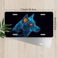 thumbnail image 2 of Glowing Wolf Front License Plate, Metal License Plate, Funny Standard Plates Personalized Novelty Decorative For Men/Women/Boys/Girls Car 6×12 Inch, 2 of 6