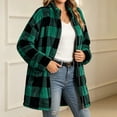 thumbnail image 7 of Livrdious Women Plaid Fleece Jackets Oversized Long Sleeve Outwear Jacket Zipper Warm Fall Winter Coats with Pockets, 7 of 7
