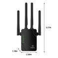 thumbnail image 3 of JGJJUGN 1200Mbps Wireless WiFi Extender Dual Band Repeater, Long Range Network Amplifier, 2.4G/5G Signal Booster, 4 Antenna WiFi Range Extender, Easy Setup, Home Internet Amplifier, 3 of 6