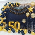 thumbnail image 3 of MMTX 50th Birthday Decorations, Black and Gold Balloons for Men and Women 50th Birthday with 50th Happy Birthday Banner, Confetti Balloons for 50th Birthday Decorations, 3 of 7