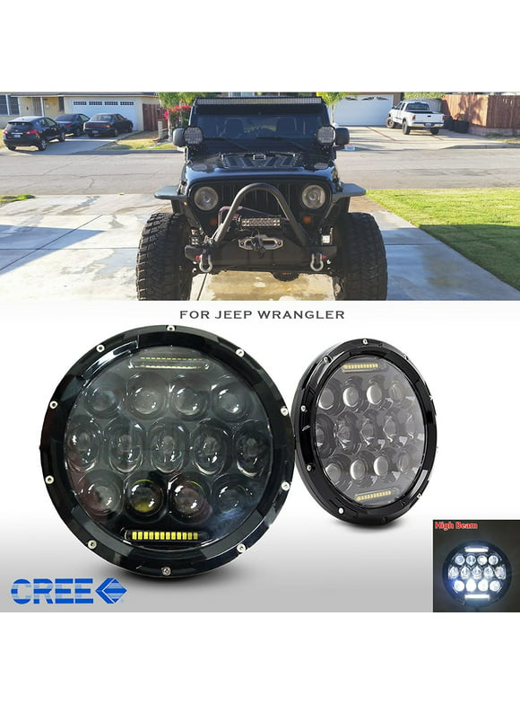 Jeep Wrangler Headlights in Jeep Accessories & Jeep Parts | Black -  