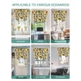 thumbnail image 5 of Summer Sunflowers Tie Up Curtains for Windows 45 Inch Length Balloon Curtains Kitchen Adjustable Balloon Window Shade Pastoral Black Plaid Farmhouse Tie Up Valance Bathroom Curtain Window 42"x45", 5 of 6