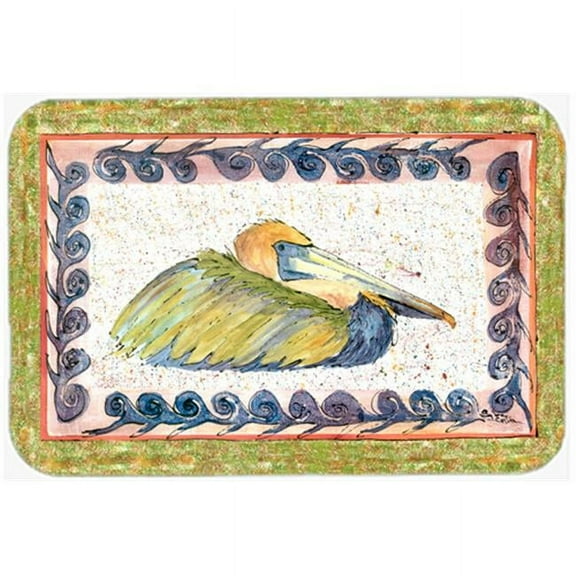 Carolines Treasures  Pelican Glass Cutting Board - Large