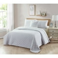 thumbnail image 2 of Bibb Home 4 Piece Solid Quilt Set with Cushion, 2 of 5