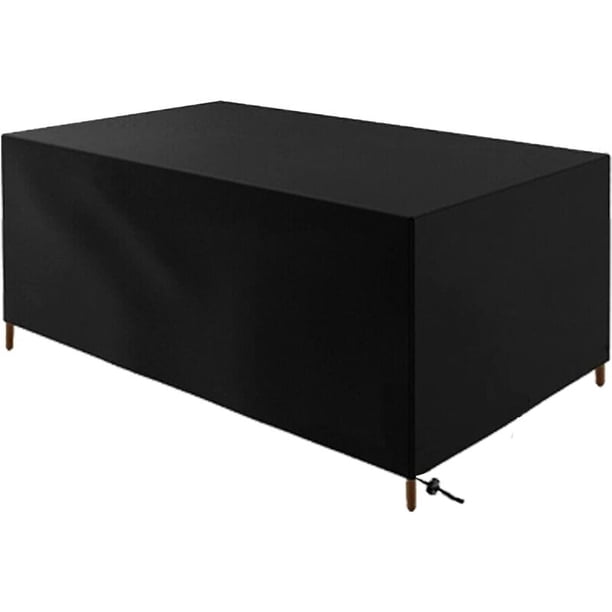 BCC Cubierta para muebles de mesa y silla, cubierta para muebles de jardín de tela Oxford 210D resistente, rectangular, impermeable, a prueba de viento, resistente a los rayos UV para exteriore