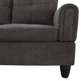 thumbnail image 6 of Aukfa 3 Piece L-shape Sectional Sofa Couch w/ Storage Ottoman for Living Room, 2 Pillows, Dark Brown, 6 of 10