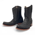 thumbnail image 4 of The Western Shops Men's Leather Mid-Calf Boots, Square Toe with Python Print, Full Side Zipper, Leather Sole, 4 of 5