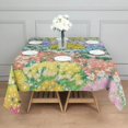 thumbnail image 3 of Pioneer Flower Floral Print Pattern Square Tablecloth,Waterproof Square Table Cover,Wipeable Spillproof Washable Table Cover for Home Kitchen Party Decor 42"X42"(107x107cm), 3 of 6