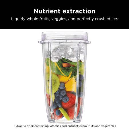 Ninja - Nutri-Blender Pro Personal Blender with Auto-iQ - Cloud Silver