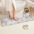 thumbnail image 4 of Pioneer Flower Floral Print Pattern Bathroom Rugs Mat, Non Slip Microfiber Bathroom Rug with Rubber Backing, Soft Mats for Bathroom Floor Tub Shower, 24"x60", 4 of 5