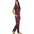 thumbnail image 2 of Stylore Two Piece Pajamas Set Soft Short-Sleeve Top Pants Loungewear Wine XL, 2 of 6