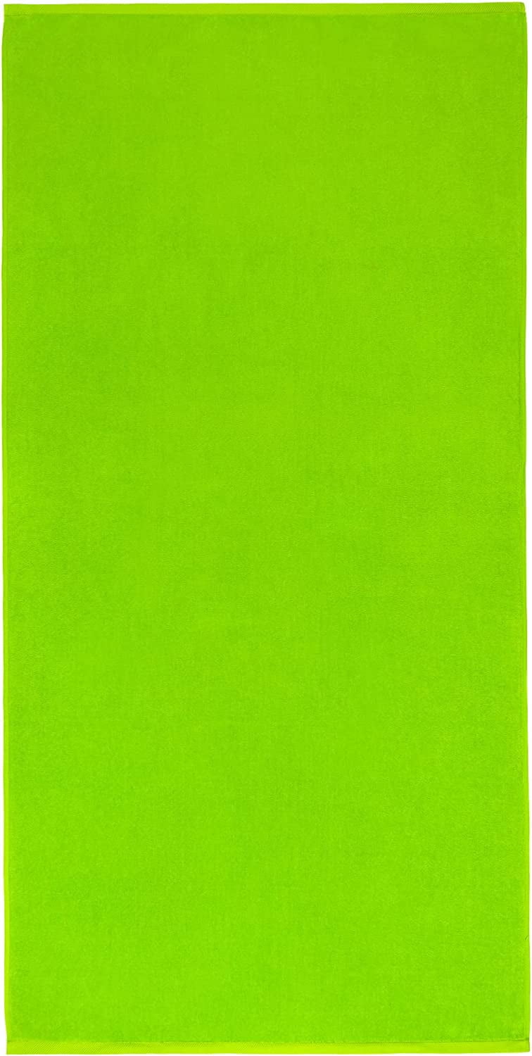 Beachland - Solid Beach Towel 30 x 60 inch Pool and Resort Style - 100% Cotton - Extra Soft and Absorbent (Lime, 1 Towel)