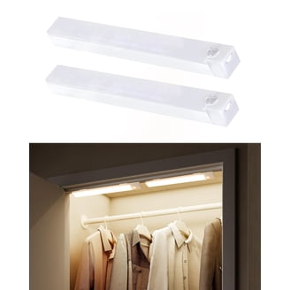 Under Cabinet Lighting 3 Colors Motion Sensor 3200mAh Rechargeable 118LED Magnetic Light Bar Wireless Battery Operated Closet Lights For Kitchen Home Stairs 2 Packs