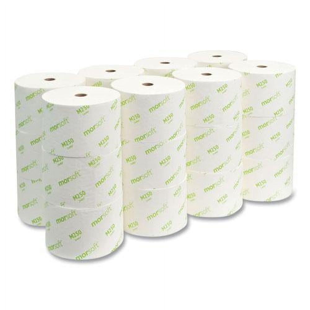 Morcon Paper Mor-Soft Coreless Alternative Toilet Paper, 2-Ply, White, 1250/Roll, 24/Carton -MORM250