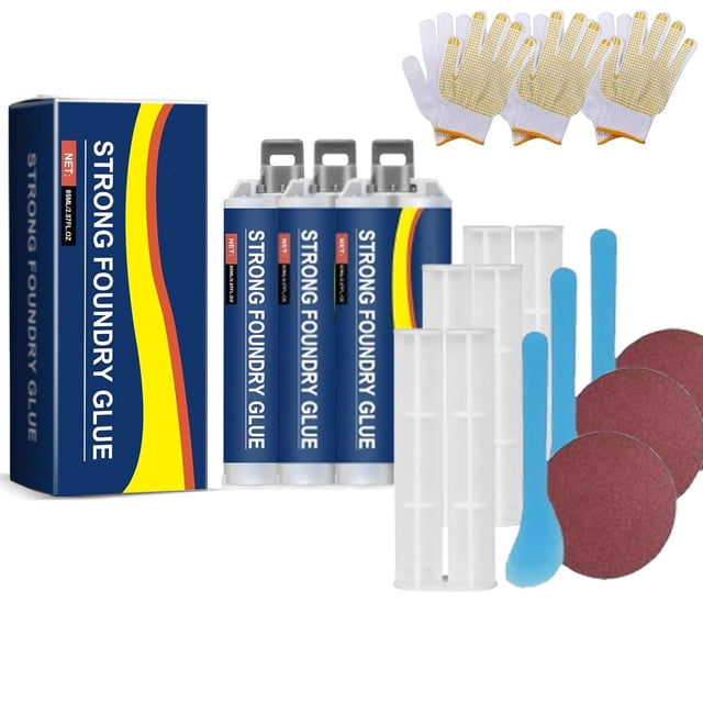 Metal Repair Glue, Strong Foundry Glue for Metal, Enhanced Casting Glues, Premium Liquid Welding Filler for Metals Defects and Repairs (3 Set)