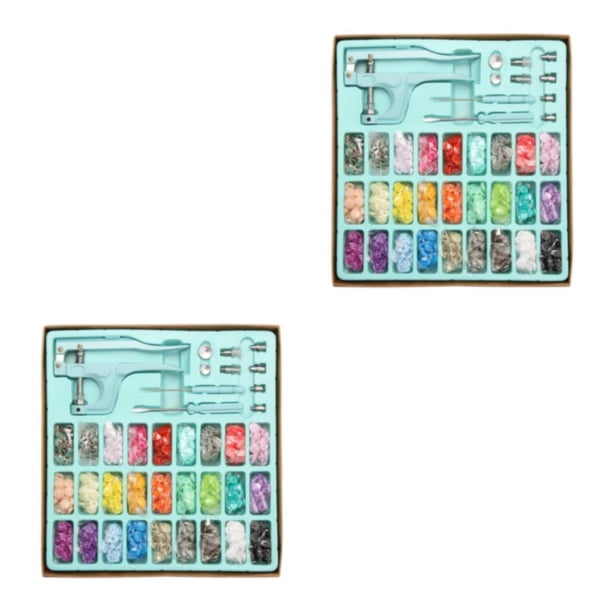 Toystoory Kit de botones a presión de 312 Uds., broches de presión de Metal con alicates, herramienta de prensa para coser Type1 NO1