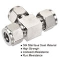 thumbnail image 4 of Unique Bargains 12mm OD Tube 3 Way Tee Union Stainless Steel Quick Connect Compression Fittings, 4 of 5