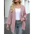 thumbnail image 3 of Women's Fall/Winter Balloon Sleeves Sweater Women's Coat Fashion Chunky Wool Pockets Casual Knitted Cardigan, 3 of 3