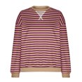 thumbnail image 4 of Lenpel Women's Oversized Striped Sweatshirts Long Sleeve Crew Neck Casual Pullover Tops Trendy Loose Shirts, 4 of 6
