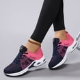 thumbnail image 4 of Rokment Air Cushion Running Shoes for Women Lightweight Comfortable Mesh Tennis Walking Shoes Breathable Mesh Gym Non Slip Work Fashion Sneakers Athletic Casual Hot Pink Size 8.5, 4 of 6