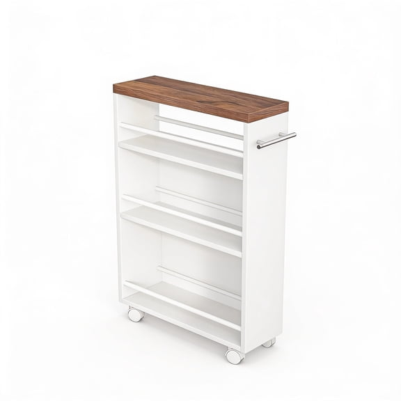 Tribesigns 4-Tier Slim Rolling Kitchen Cart for Small Spaces