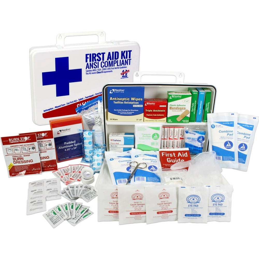 OSHA & ANSI First Aid Kit, 50 Person, 198 Pieces, Indoor/Outdoor