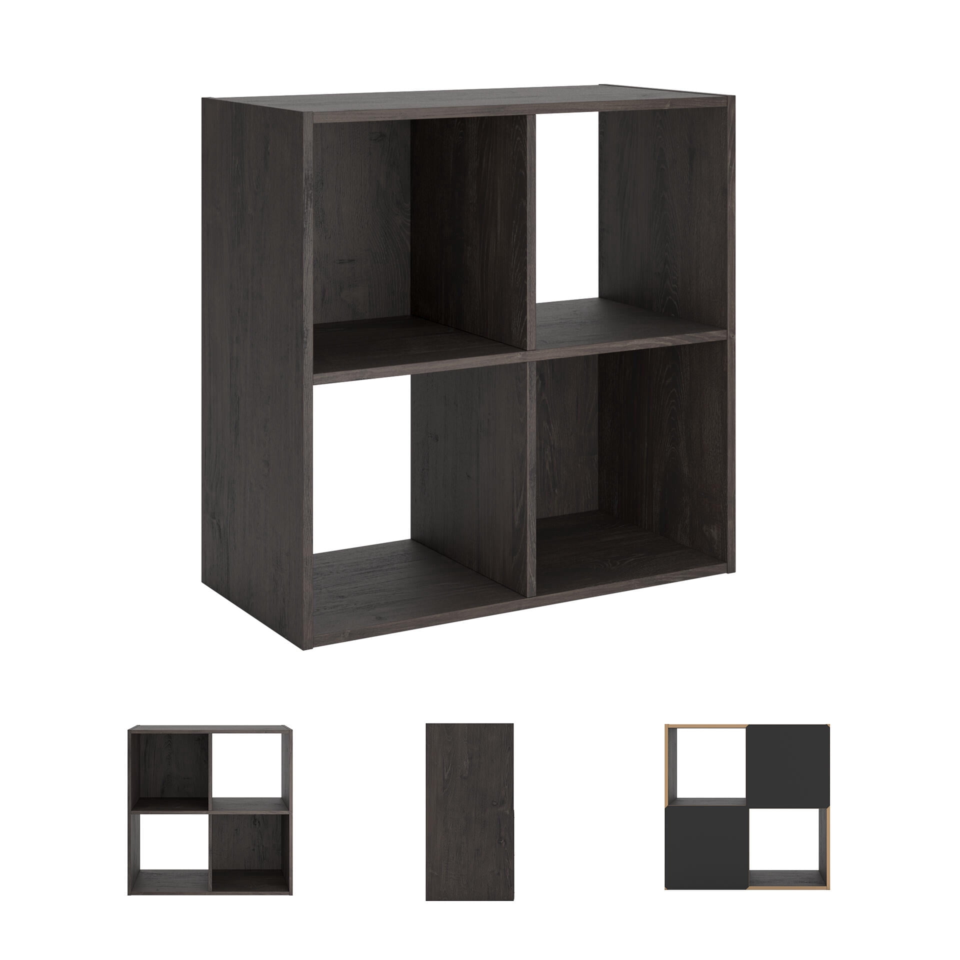 Signature Design by Ashley Piperton 4 Cube Storage Organizer with Charcoal Finish