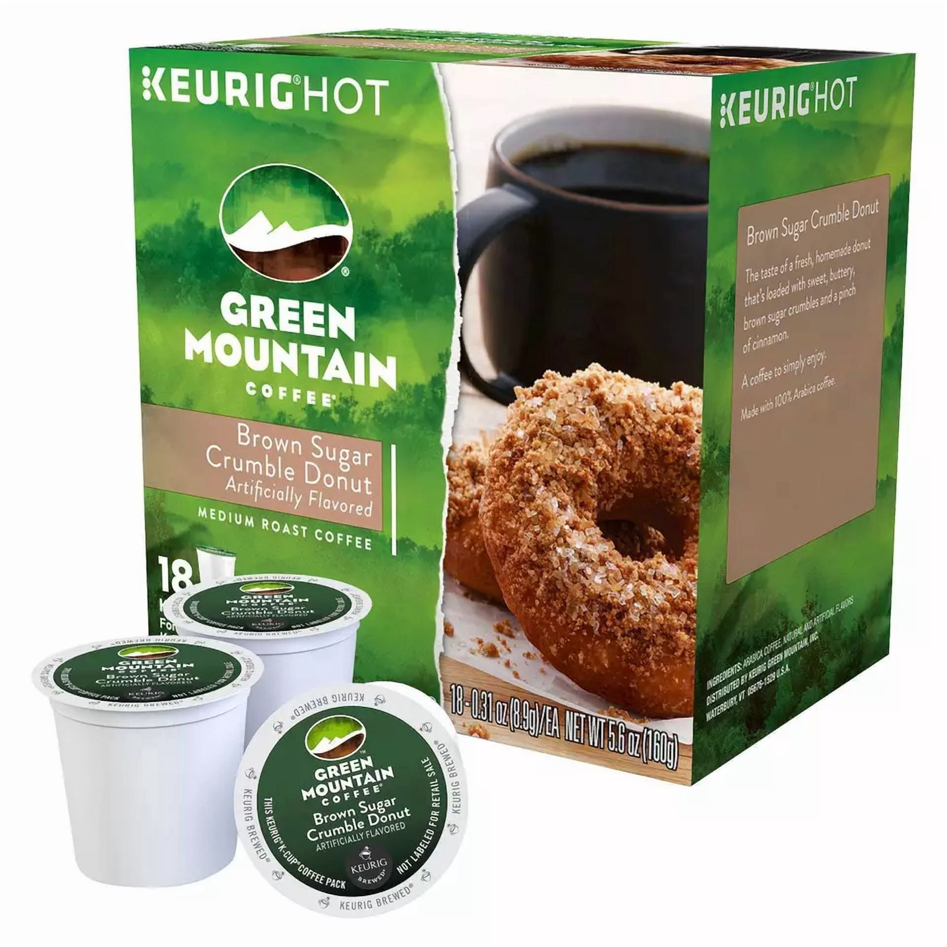 Green Mountain Brown Sugar Crumble Coffee 96 K cups pods