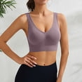thumbnail image 2 of Resicozy Womens Sports Bras Yoga Comfort Soft Seamless Stretchy Solid Color Sports Bra Light Purple M, 2 of 4