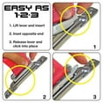 thumbnail image 3 of Snap-Loc SLSS4FC Carriage Bolts E-Track Single Strap Anchors - Stainless Steel, Pack of 4, 3 of 7
