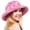 Hawaii Pink, variant on Catalonia Bucket Hat for Women Wide Brim Foldable Outdoor Travel Beach Safari Hawaii Flower Pink