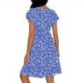 thumbnail image 6 of LNWUY Summer Dresses for Women 2026 Casual Loose Cap Sleeve Sundress Swing Button Down Floral Dress Beach Vacation Travel Outfit Purple S, 6 of 6