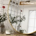 thumbnail image 6 of Lumora 24" Round Bathroom Mirror Wall Mirror Metal Frame Circle Mirror, Gold, 6 of 7