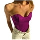 thumbnail image 4 of Chaleco vintage de satén con diseño en espiga y escote halter cruzado en el pecho para mujer - Chaleco sin mangas y cuello alto, poliéster, ropa informal de fiesta, 4 of 6