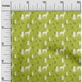 thumbnail image 1 of oneOone Cotton Silk Green Fabric Merry Christmas Sewing Fabric By The Yard Printed Diy Clothing Sewing Supplies 42 Inch Wide, 1 of 4