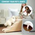 thumbnail image 3 of Dog Stairs COZY KISS para perros pequeños con funda a prueba de fugas, color beige, 3 of 7