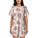 thumbnail image 1 of Balery Sparkling Ice Cream Conjunto de Pijama para Mujer con Estampado, Dos Piezas de Manga Corta y Shorts, Ropa de Dormir Suave con Cuello Redondo y Bolsillos-X-Large, 1 of 6