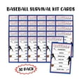 thumbnail image 2 of Baseball Survival Kit Cards 30pk 4x6 List Tag Labels Emergency Welcome Back Travel Team Boys Printables for Coaches Ball Players Goodie Bag, 2 of 4