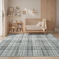 thumbnail image 3 of Nanan 4'x6' Modern Plaid Area Rug Farmhouse Geometric Carpet, Washable Rug Non Slip Indoor Mats for Living Room Bedroom Home Office, Green, 3 of 8