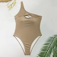 thumbnail image 6 of Puntoco Womens clearance,Women Hollow Out One-Piece Bikini Push-Up Pad Swimwear Swimsuit Beachwear Khaki L(L), 6 of 6