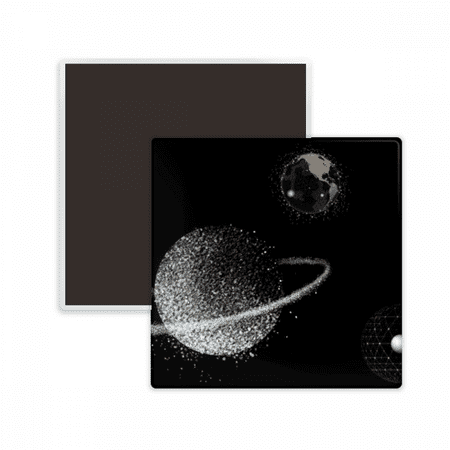 

Universe Earth Nebulae White Square Ceracs Fridge Magnet Keepsake Memento