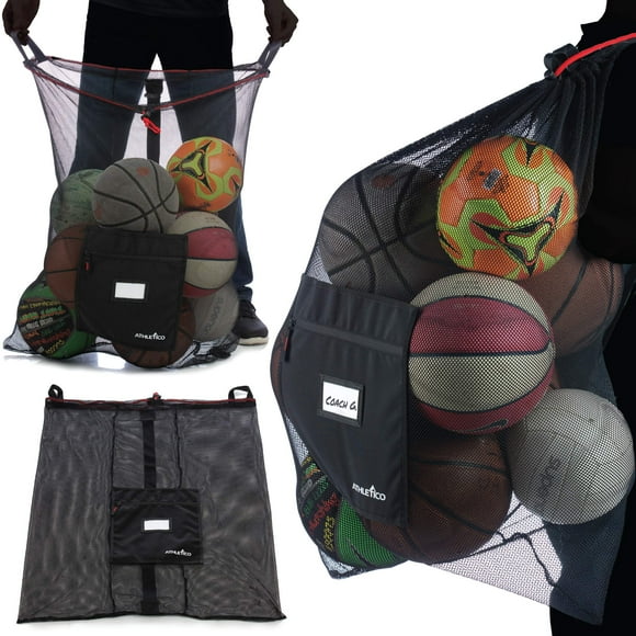 Athletico Bolsa Para Pelotas Extra Grande - Bolsa De Malla Para Pelotas De Fútbol - Bolsas Con Cordón Resistentes Para Guardar Equipos Para Deportes, Incluido Baloncesto, Voleibol, Béisbol, Equipo De