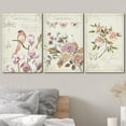 thumbnail image 3 of wall26 Canvas Print Wall Art Set Bird, Butterfly &amp; Roses with Typography Animals Wildlife Watercolor Modern Art Rustic Colorful Multicolor Pastel for Living Room, Bedroom, Office - 24"x36&qu, 3 of 5